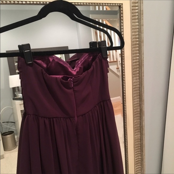 Lulus maxi formal burgundy maroon dark prom dress - Picture 5 of 5